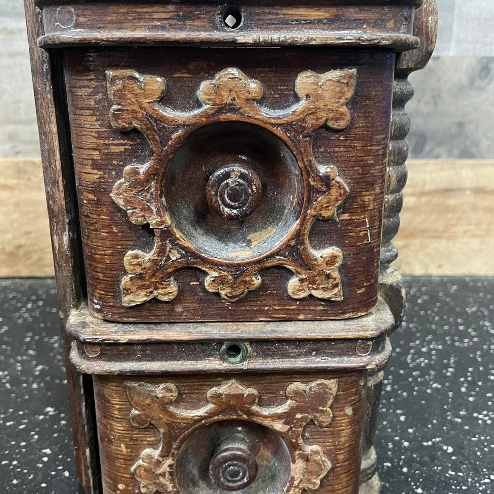 Ornate Handles Oak 2 DRAWERS With FRAMES SINGER TREADLE Sewing Machine Crafter